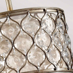 Lampa wisząca Lucia - 1 źródło światła - Oksydowane srebro FE-LUCIA-P-C