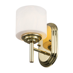 Kinkiet Malibu - 1 źródło światła - Polerowany mosiądz FE-MALIBU1-BATH-PB