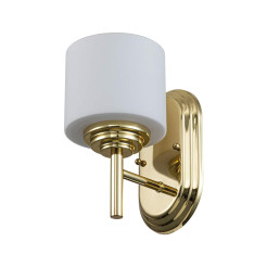 Kinkiet Malibu - 1 źródło światła - Polerowany mosiądz FE-MALIBU1-BATH-PB