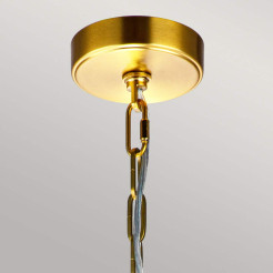 Duża lampa wisząca Nico - 1 źródło światła - Oksydowany mosiądz FE-NICO-P-L-BB