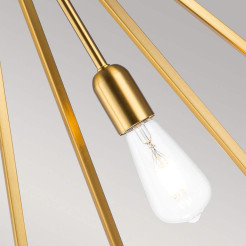 Duża lampa wisząca Nico - 1 źródło światła - Oksydowany mosiądz FE-NICO-P-L-BB