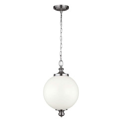 Duża lampa wisząca Parkman - 1 źródło światła - Polerowany nikiel FE-PARKMAN-PL-PN