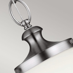 Duża lampa wisząca Parkman - 1 źródło światła - Polerowany nikiel FE-PARKMAN-PL-PN