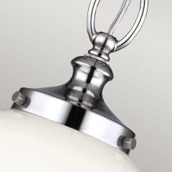 Mała lampa wisząca Parkman - 1 źródło światła - Polerowany nikiel FE-PARKMAN-PS-PN