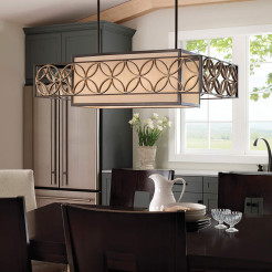 Lampa wisząca Remy - 4 źródła światła - Klasyczny brąz, paryskie złoto FE-REMY-P-A