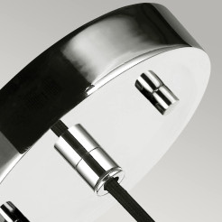 Mała lampa wisząca Rubin - 1 źródło światła - Polerowany nikiel FE-RUBIN-MP