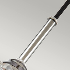 Mała lampa wisząca Rubin - 1 źródło światła - Polerowany nikiel FE-RUBIN-MP
