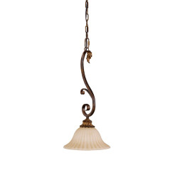 Mała lampa wisząca Sonoma Valley - 1 źródło światła - Szylkretowy FE-SONOMAVALLEY-P