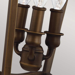 Lampa wisząca Yarmouth - 3 źródła światła - Postarzany mosiądz FE-YARMOUTH-3P