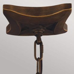 Lampa wisząca Yarmouth - 4 źródła światła - Postarzany mosiądz FE-YARMOUTH-4P
