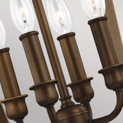 Lampa wisząca Yarmouth - 4 źródła światła - Postarzany mosiądz FE-YARMOUTH-4P