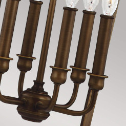 Lampa wisząca Yarmouth - 6 źródeł światła - Postarzany mosiądz FE-YARMOUTH-6P