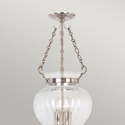 Średnia lampa wisząca Finsbury Park - 3 źródła światła - Polerowany nikiel FP-P-M-POL-NCKL