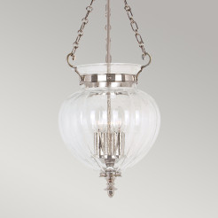 Średnia lampa wisząca Finsbury Park - 3 źródła światła - Polerowany nikiel FP-P-M-POL-NCKL