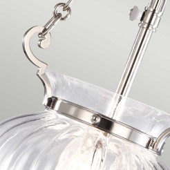 Mała lampa wisząca Finsbury Park - 3 źródła światła - Polerowany nikiel FP-P-S-POL-NCKL