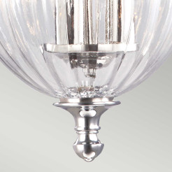 Mała lampa wisząca Finsbury Park - 3 źródła światła - Polerowany nikiel FP-P-S-POL-NCKL