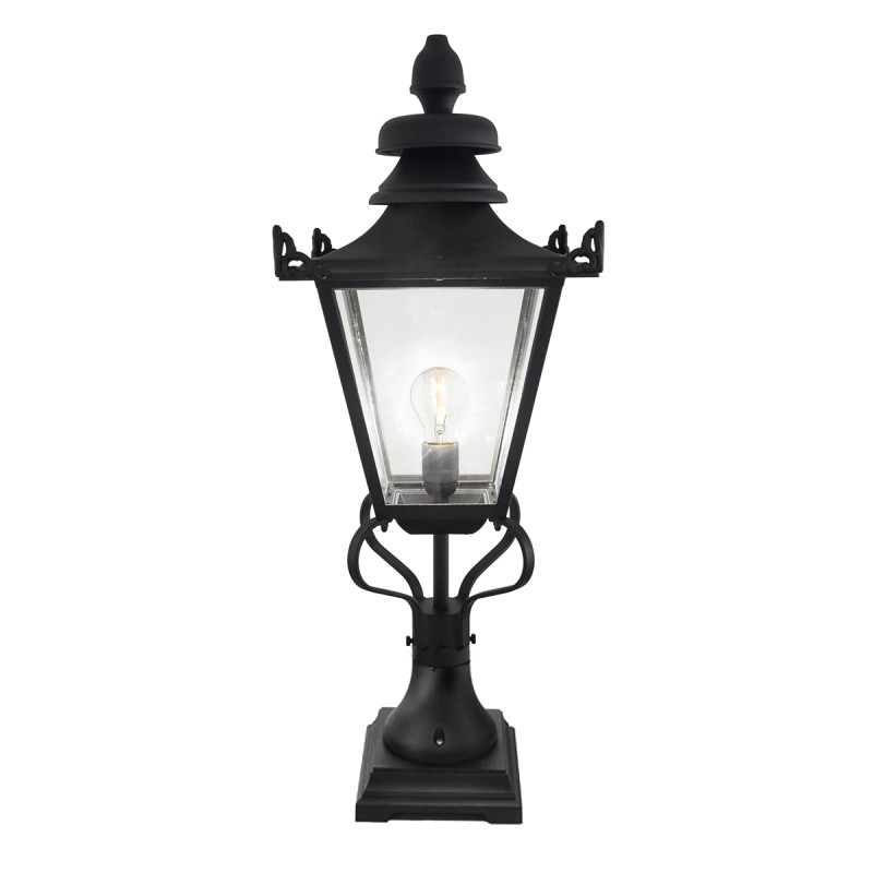 Latarnia cokołowa Grampian - 1 źródło światła - Czarny GN1-BLACK