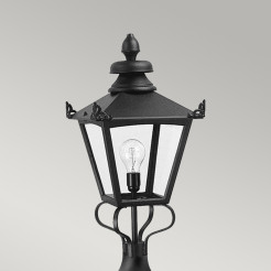 Latarnia cokołowa Grampian - 1 źródło światła - Czarny GN1-BLACK