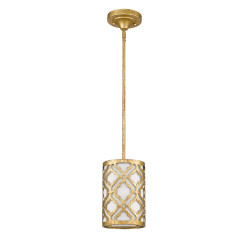 Mała lampa wisząca Arabella - 1 źródło światła - Postarzane złoto GN-ARABELLA-MP