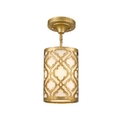 Mała lampa wisząca Arabella - 1 źródło światła - Postarzane złoto GN-ARABELLA-MP