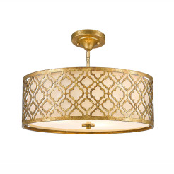 Lampa wisząca Arabella - 3 źródła światła - Postarzane złoto GN-ARABELLA-P-L