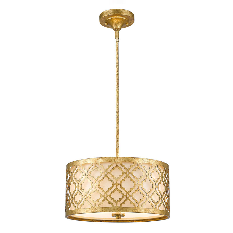 Średnia lampa wisząca Arabella - 2 źródła światła - Postarzane złoto GN-ARABELLA-P-M