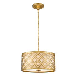 Średnia lampa wisząca Arabella - 2 źródła światła - Postarzane złoto GN-ARABELLA-P-M