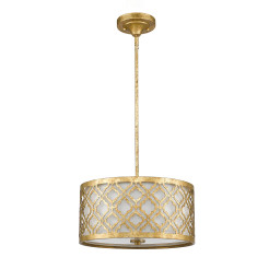 Średnia lampa wisząca Arabella - 2 źródła światła - Postarzane złoto GN-ARABELLA-P-M