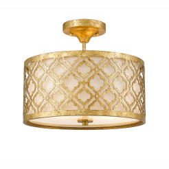 Średnia lampa wisząca Arabella - 2 źródła światła - Postarzane złoto GN-ARABELLA-P-M