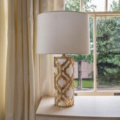 Lampa stołowa Arabella - 1 źródło światła - Postarzane złoto GN-ARABELLA-TL-G