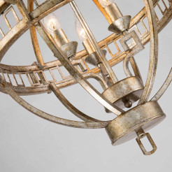Lampa wisząca w kształcie kuli Lemuria - 3 źródła światła - Postarzane złoto GN-LEMURIA-3P-A