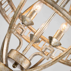 Lampa wisząca w kształcie kuli Lemuria - 3 źródła światła - Postarzane złoto GN-LEMURIA-3P-A