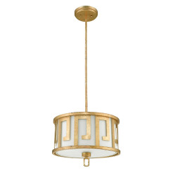 Średnia lampa wisząca Lemuria - 2 źródła światła - Postarzane złoto GN-LEMURIA-P-M