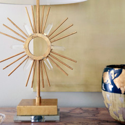 Lampa stołowa Sun King - 1 źródło światła - Postarzane złoto GN-SUN-KING-TL