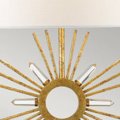 Lampa stołowa Sun King - 1 źródło światła - Postarzane złoto GN-SUN-KING-TL