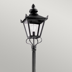 Latarnia uliczna Grampian - 1 źródło światła - Czarny GP1-BLACK