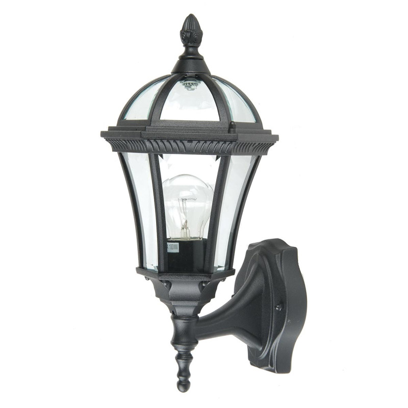 Latarnia naścienna Ledbury - 1 źródło światła - Czarny GZH-LB1