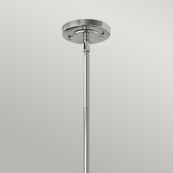 Średnia lampa wisząca Amelia - 1 źródło światła - Chrom HK-AMELIA-P-M-CM