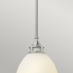 Średnia lampa wisząca Amelia - 1 źródło światła - Chrom HK-AMELIA-P-M-CM