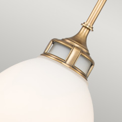 Średnia lampa wisząca Amelia - 1 źródło światła - Klasyczny mosiądz HK-AMELIA-P-M-HB