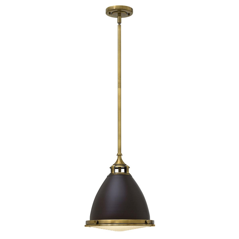 Średnia lampa wisząca Amelia - 1 źródło światła - Brązowy, ciemnobrązowy HK-AMELIA-P-M-RB