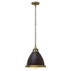 Średnia lampa wisząca Amelia - 1 źródło światła - Brązowy, ciemnobrązowy HK-AMELIA-P-M-RB