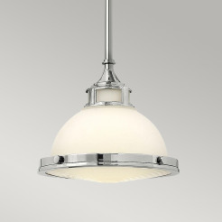 Mała lampa wisząca Amelia - 1 źródło światła - Chrom HK-AMELIA-P-S-CM