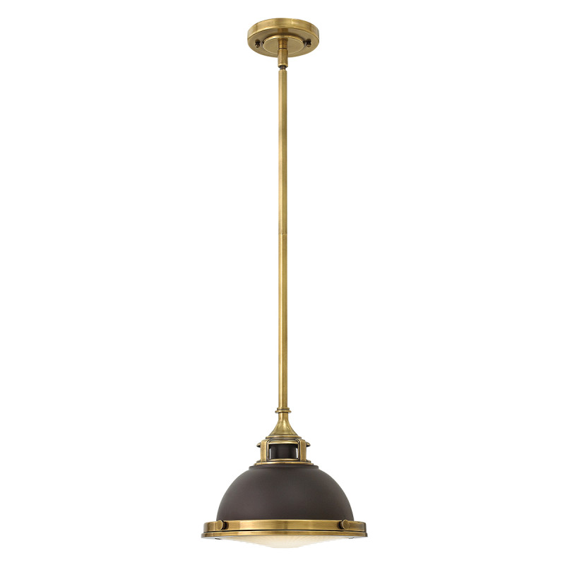 Mała lampa wisząca Amelia - 1 źródło światła - Brązowy, ciemnobrązowy HK-AMELIA-P-S-RB