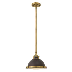 Mała lampa wisząca Amelia - 1 źródło światła - Brązowy, ciemnobrązowy HK-AMELIA-P-S-RB