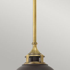 Mała lampa wisząca Amelia - 1 źródło światła - Brązowy, ciemnobrązowy HK-AMELIA-P-S-RB