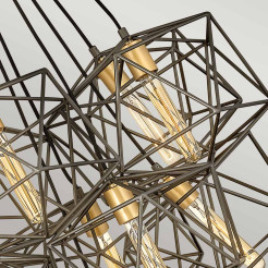 Lampa wisząca Astrid - 11 źródeł światła - Matowy brąz, złoty HK-ASTRID-11P