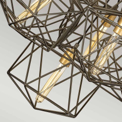 Lampa wisząca Astrid - 11 źródeł światła - Matowy brąz, złoty HK-ASTRID-11P