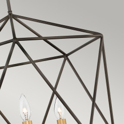 Lampa wisząca Astrid - 3 źródła światła - Matowy brąz, złoty HK-ASTRID-3P