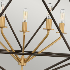 Lampa wisząca Astrid - 5 źródeł światła - Matowy brąz, złoty HK-ASTRID-5P